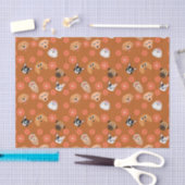 Honden en bloemen Rust Tissuepapier (Craft)