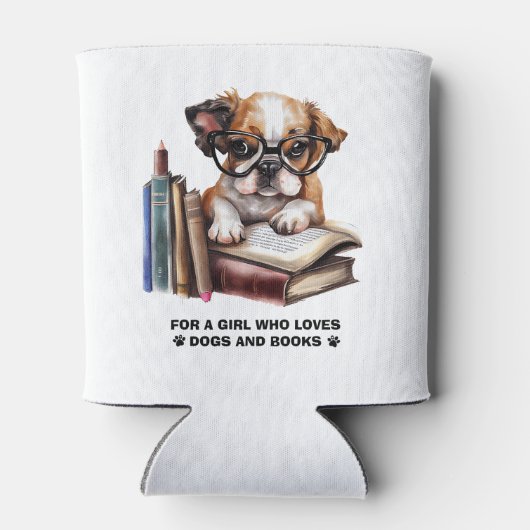 Honden en boekovers blikjeskoeler (Achterkant)