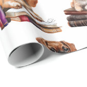 Honden en boekovers cadeaupapier (Rol Hoek)