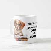 Honden en boekovers koffiemok (Voorkant links)