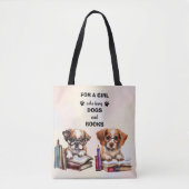 Honden en boekovers tote bag (Voorkant)