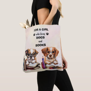 Honden en boekovers tote bag