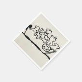 "Honden en boten" Papieren servetten van Willowcat (Hoek)