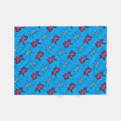 Honden en Botten Graffiti Style Blue Blanket 2 Fleece Deken (Voorkant (Horizontaal))