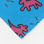 Honden en Botten Graffiti Style Blue Blanket 2 Fleece Deken (Hoek)