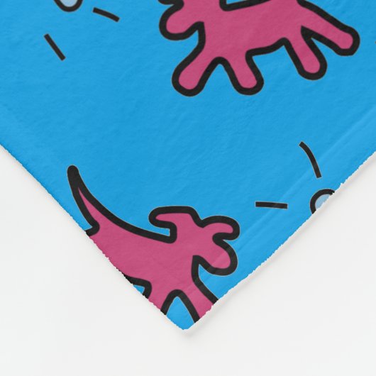 Honden en Botten Graffiti Style Blue Blanket 2 Fleece Deken (Hoek)