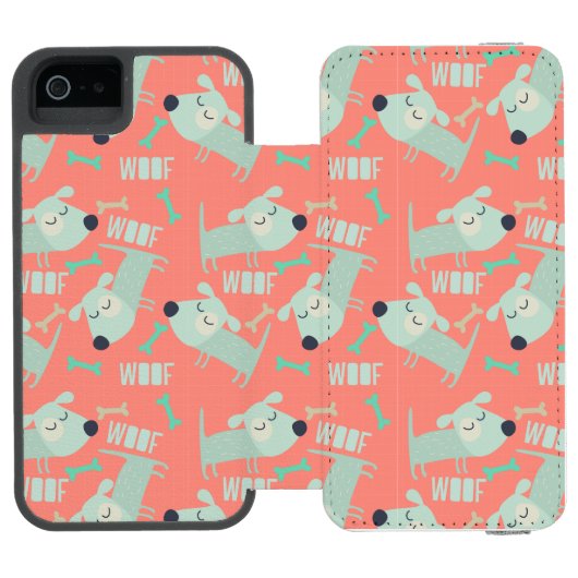 Honden en Botten Incipio iPhone Portemonnee Hoesje (Agenda Open)