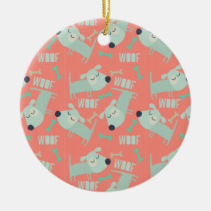 Honden en Botten Keramisch Ornament