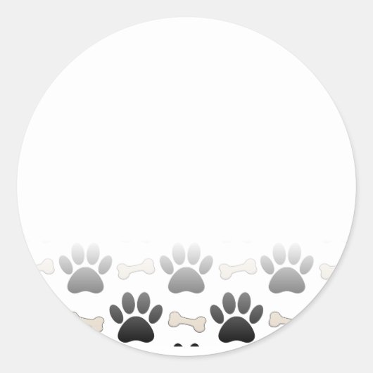Honden en Botten met verloop Ronde Sticker (Voorkant)