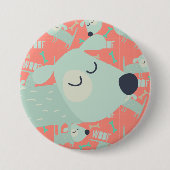 Honden en Botten Ronde Button 7,6 Cm (Voorkant)