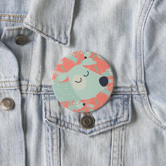 Honden en Botten Ronde Button 7,6 Cm (In situ)