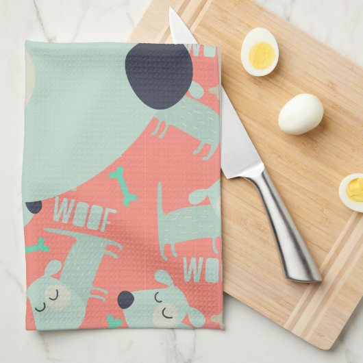 Honden en Botten Theedoek (Quarter Fold)