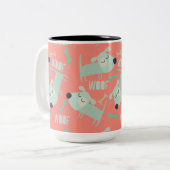 Honden en Botten Tweekleurige Koffiemok (Voorkant links)