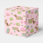 Honden en Donuts Verjaardag Favoriet Dozen Dachshu Bedankdoosjes (Voorkant Zijde)