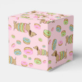 Honden en Donuts Verjaardag Favoriet Dozen Dachshu Bedankdoosjes (Achterkant)