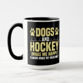 Honden en Hockey maken me gelukkig Mok (Links)