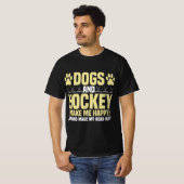 Honden en Hockey maken me gelukkig T-shirt (Voorkant volledig)