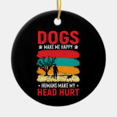 Honden en Humor Keramisch Ornament (Voorkant)