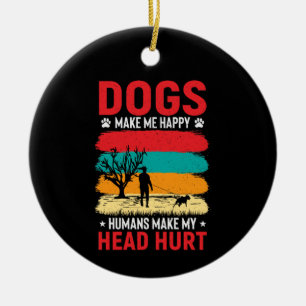 Honden en Humor Keramisch Ornament