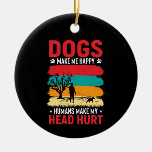 Honden en Humor Keramisch Ornament (Voorkant)