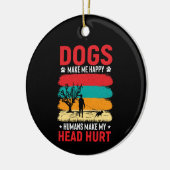 Honden en Humor Keramisch Ornament (Links)