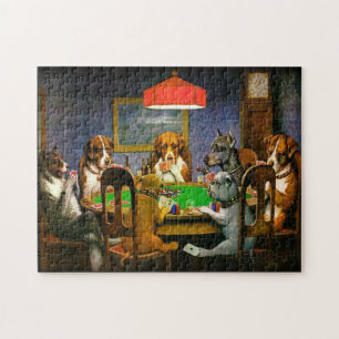 Honden en Kaarten Legpuzzel