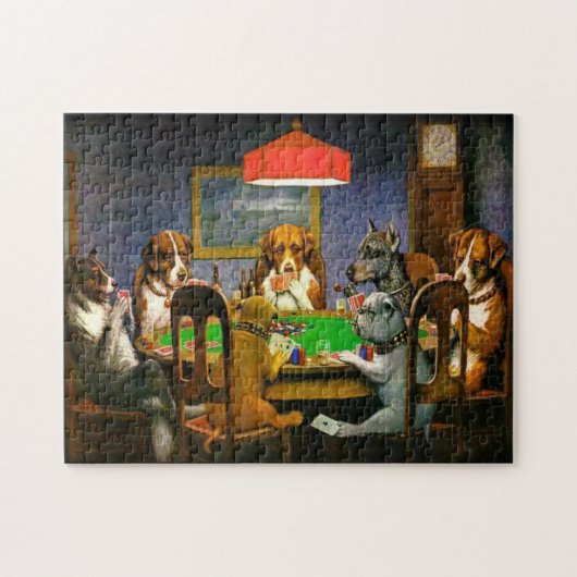 Honden en Kaarten Legpuzzel (Horizontaal)
