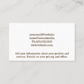 Honden en Kat | Dierenwinkel Visitekaartje (Achterkant)