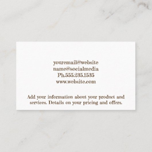 Honden en Kat | Dierenwinkel Visitekaartje (Achterkant)