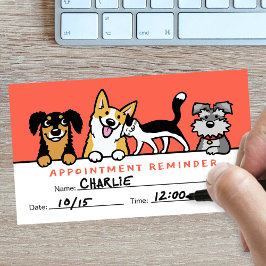Honden en Kat Leuke Dierenverzorging Afspraak Heri Visitekaartje
