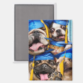 Honden en katten afgestudeerd in fotohokje magneet (Voorkant / Achterkant)