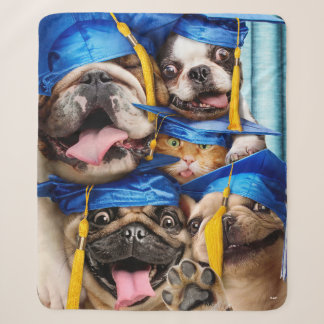 Honden en katten afgestudeerd in fotohokje sherpa deken