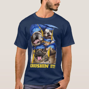 Honden en katten afgestudeerd in fotohokje t-shirt