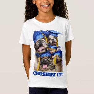 Honden en katten afgestudeerd in fotohokje t-shirt