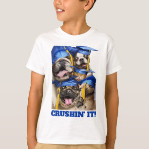 Honden en katten afgestudeerd in fotohokje t-shirt