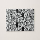 Honden en katten Cartoon" Puzzle Legpuzzel (Horizontaal)