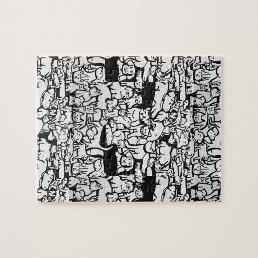 Honden en katten Cartoon" Puzzle Legpuzzel (Horizontaal)