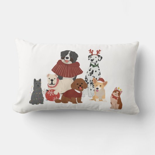 Honden en Katten Familie Sierkussen Kussen (Voorkant)