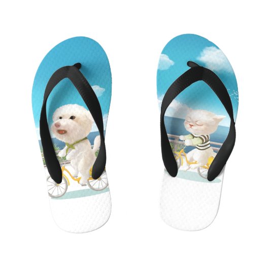 Honden en katten Fietsen bij het Zee Kinder Teenslippers (Voetbed)