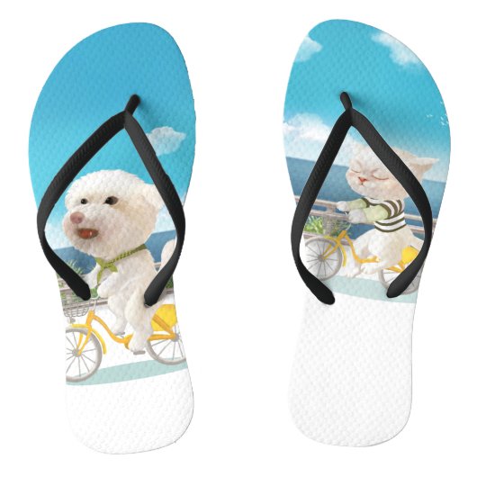 Honden en katten Fietsen bij het Zee Teenslippers (Voetbed)
