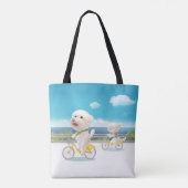Honden en katten Fietsen bij het Zee Tote Bag (Achterkant)