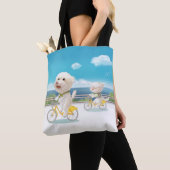 Honden en katten Fietsen bij het Zee Tote Bag (Dichtbij)