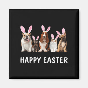 Honden en katten gelukkig pasen grappig cadeau voo magneet