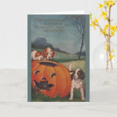  honden en katten Halloween Wenskaart Kaart (Gele Bloem)