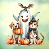 Honden en katten Halloween Window Cling Raamsticker (Vel 3)