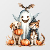 Honden en katten Halloween Window Cling Raamsticker (Vel)