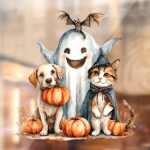 Honden en katten Halloween Window Cling Raamsticker (Vel 2)