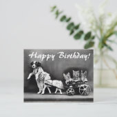  honden en katten Happy Birthday Briefkaart (Staand voorkant)
