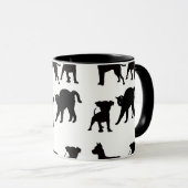 Honden en katten Huisdierliefhebbers Zwart Mok (Voorkant rechts)