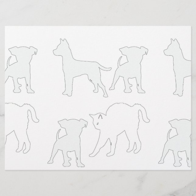 Honden en katten Kleurplaat Placemat (Voorkant)